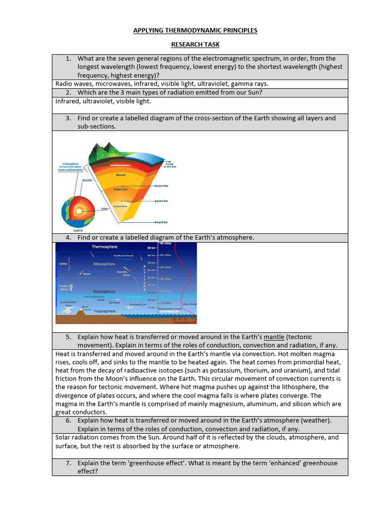 Thermodynamics and Climate Change Insights | PDF | Greenhouse Effect ...