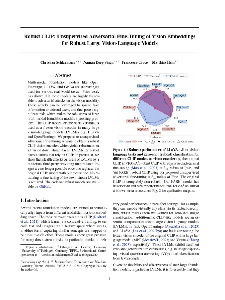 Robust CLIP for Adversarial Resilience | PDF | Computing | Machine Learning