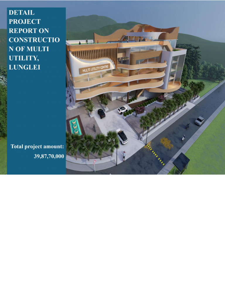 Multi-Utility Center Project in Lunglei | PDF | Concrete | Foundation ...