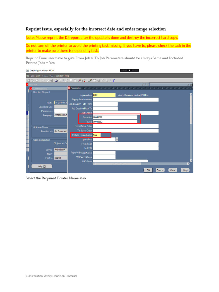 DJ Report Reprint Instructions | PDF