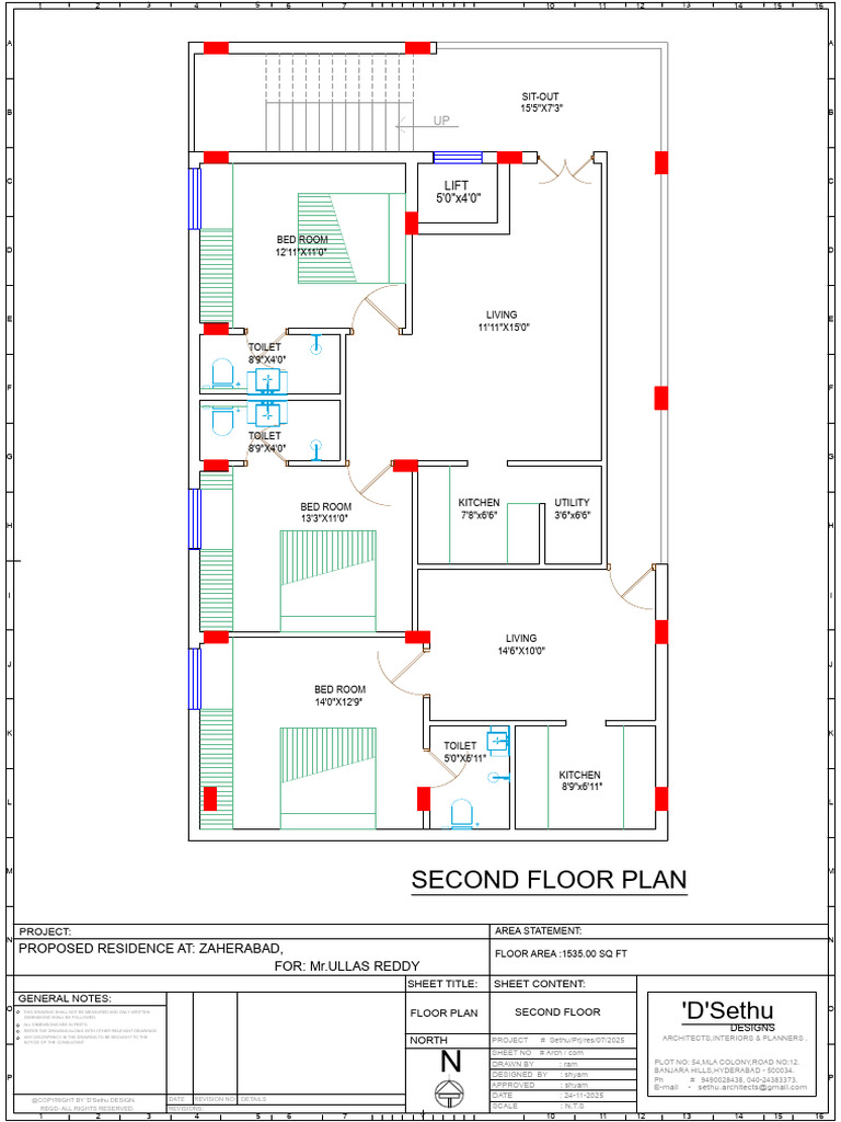 Second Floor Plan for Residence Design | PDF