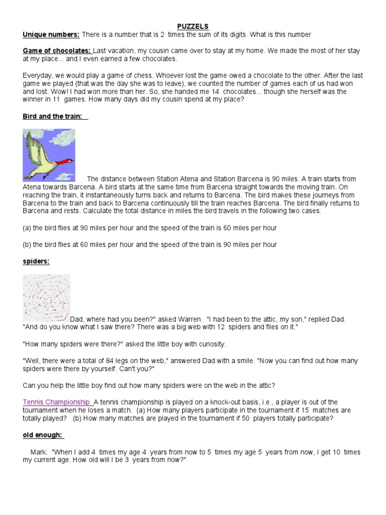 Puzzle | PDF | Speed | Leisure