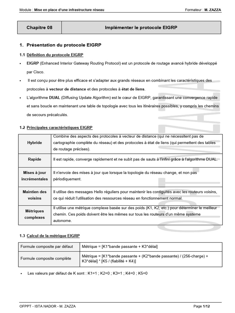 Guide sur le protocole EIGRP en réseau | PDF | I Pv6 | Adresse IP