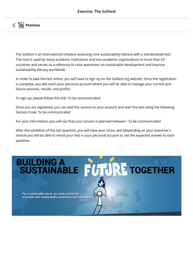 Sulitest: Assess Sustainability Literacy | PDF