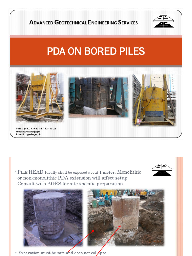 PDA Testing Guidelines for Bored Piles | PDF | Concrete | Civil Engineering
