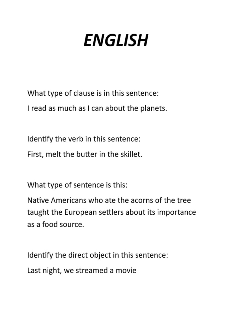 ENGLISH Project | PDF