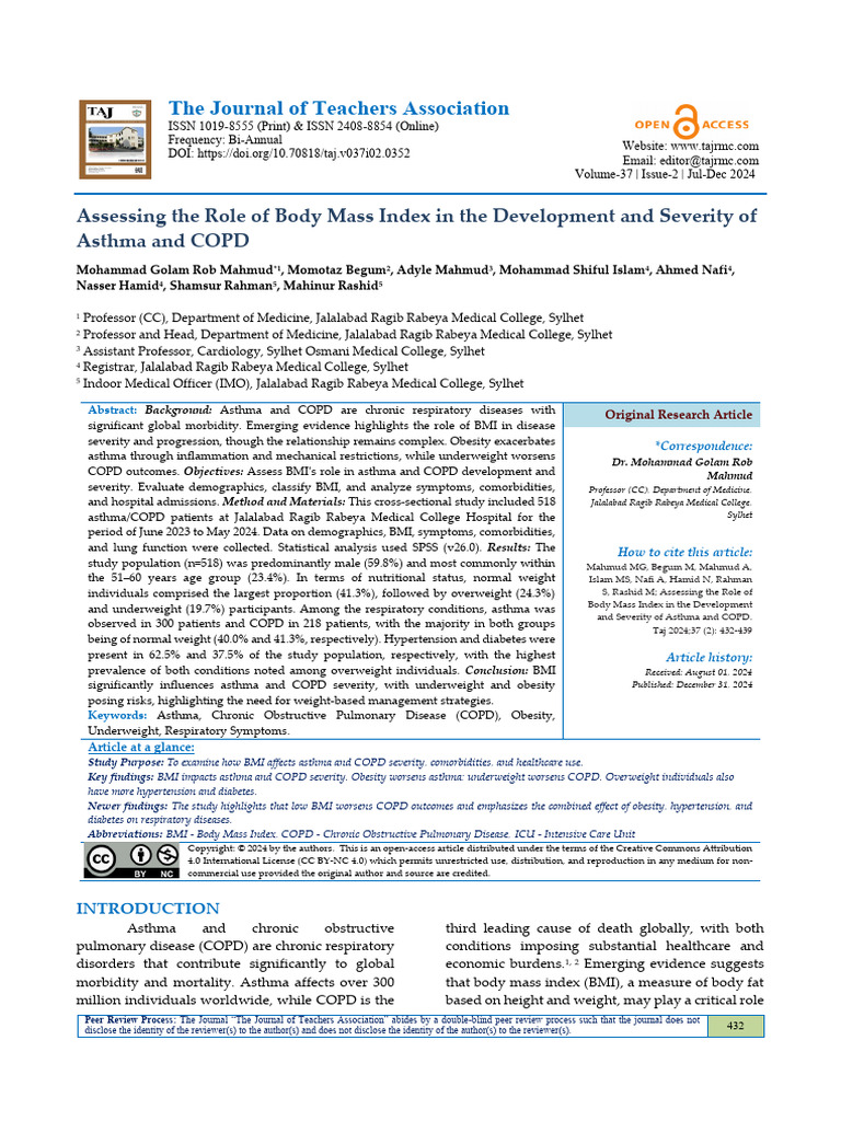 352 Taj 37 02 60 2024+GP+432 439 | PDF | Chronic Obstructive Pulmonary ...