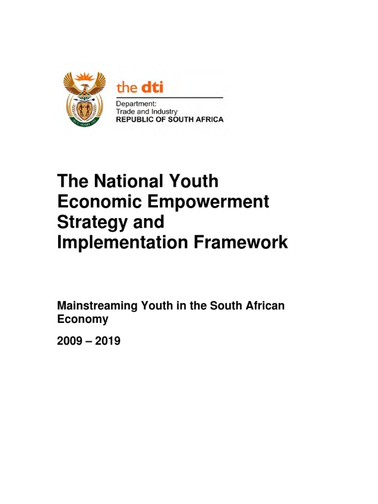 South Africa Youth Economic Empowerment Strategy | PDF ...