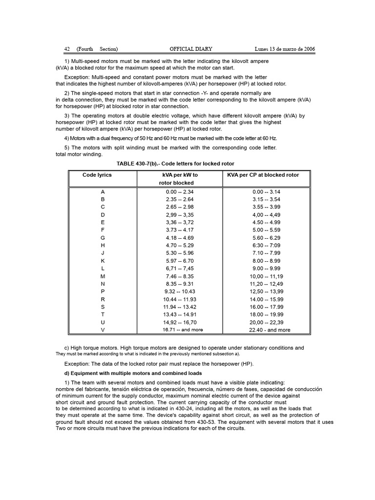 Motor Marking Standards and Codes | PDF | Electric Motor | Volt