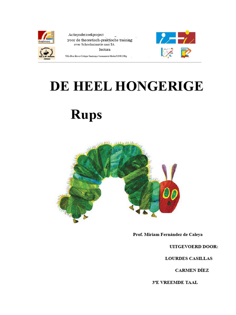 De Zeer Hongerige Rups Didactische Eenheid Engels | PDF