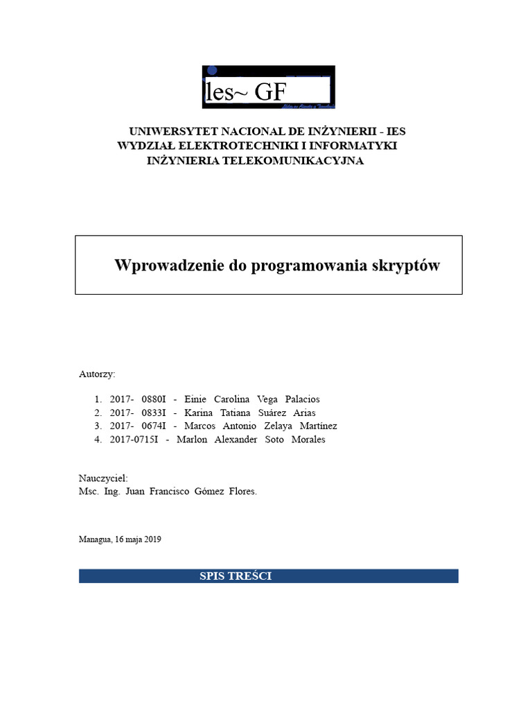 Wprowadzenie Do Programowania W Skryptach | PDF