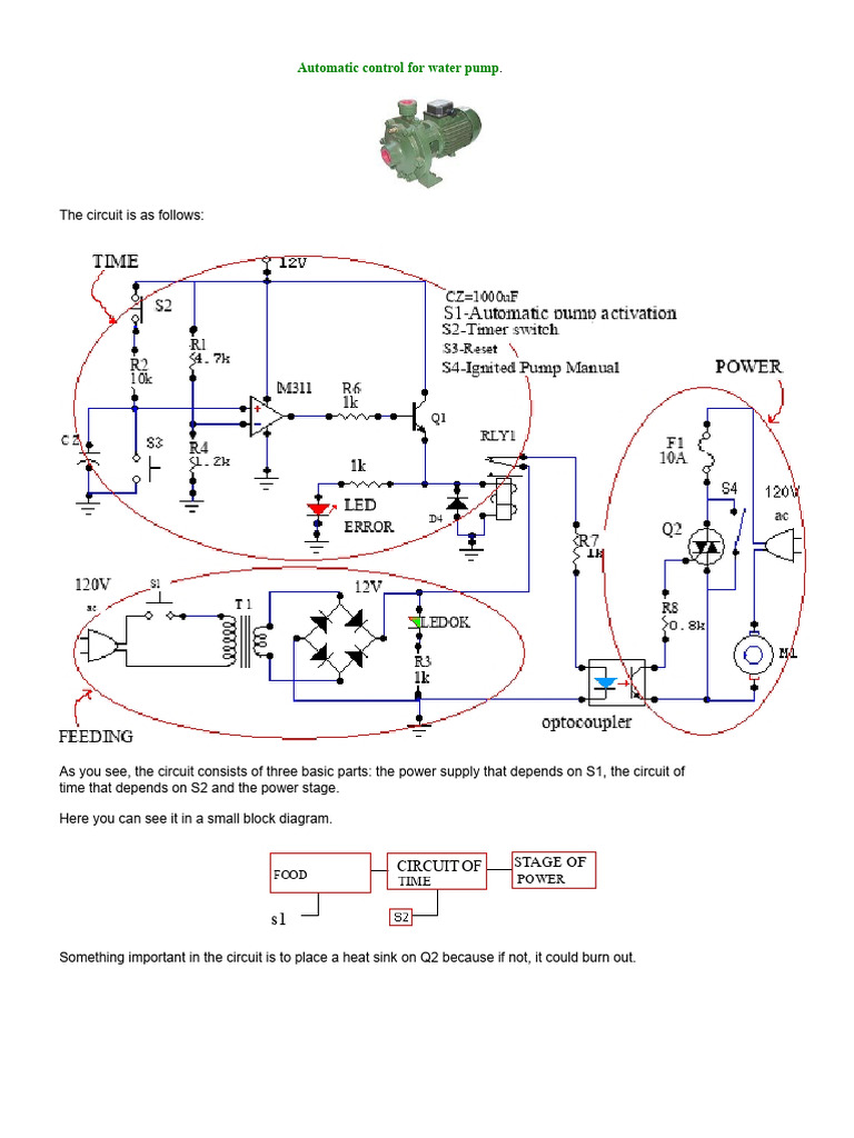 Automatic Water Pump Control Circuit | PDF