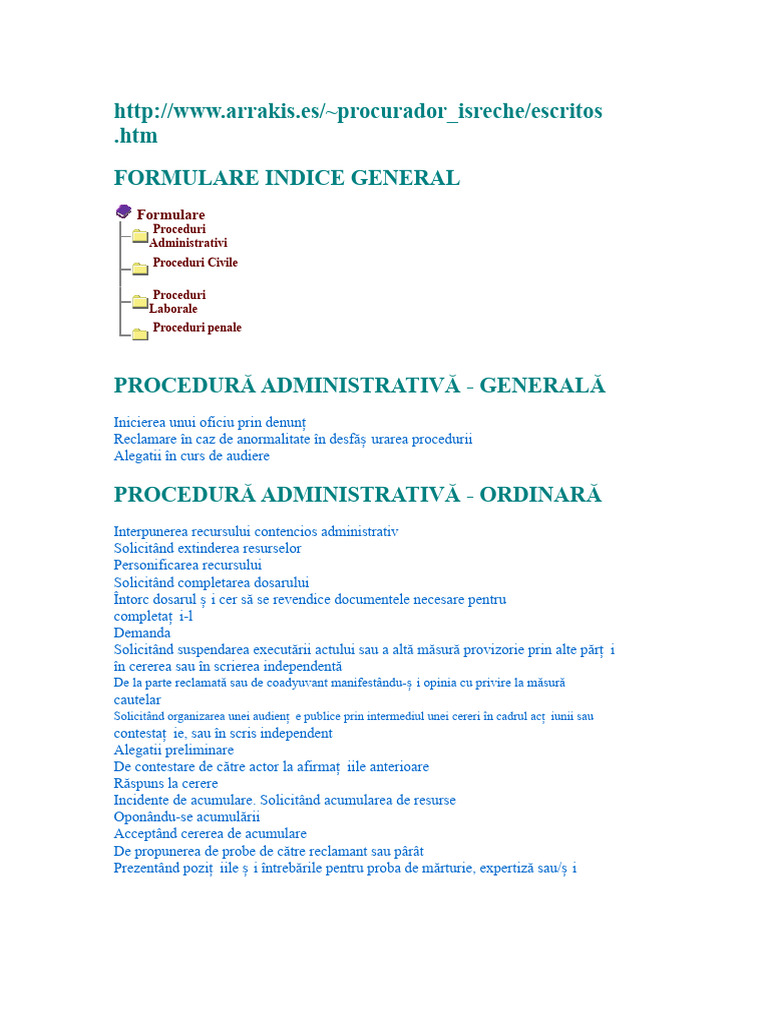 Formulare de Modele de Cereri | PDF