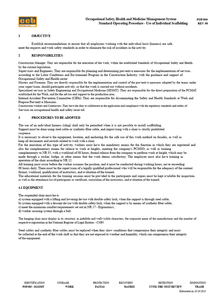 Pop.006 - Standard Operational Procedure - Use of Individual ...