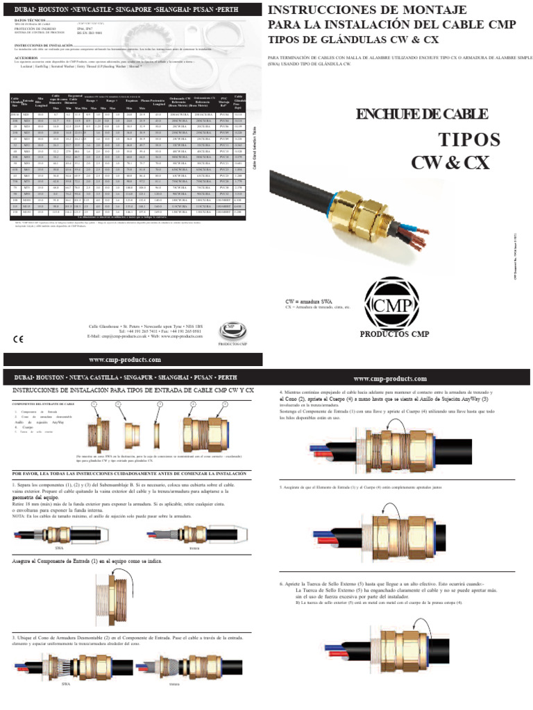 Instrucciones de Instalación de Cables CMP | PDF | Cableado eléctrico ...