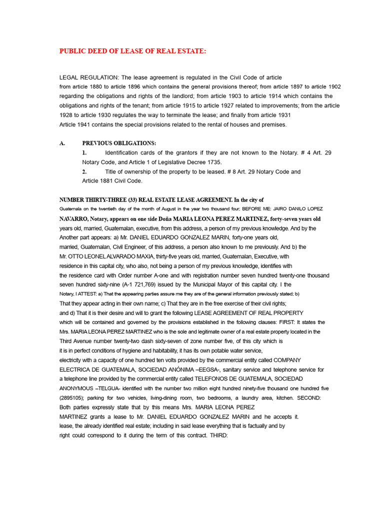 Real Estate Lease Agreement Overview | PDF | Lease | Leasehold Estate