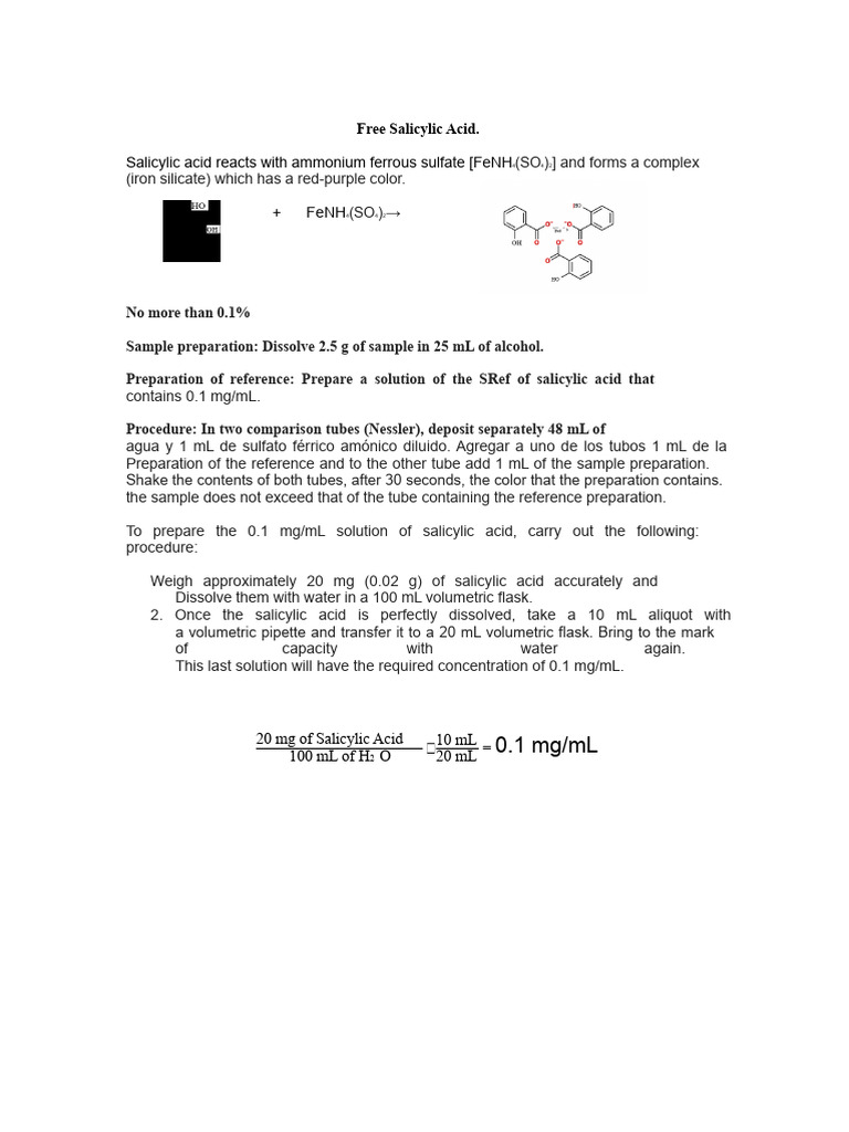 Salicylic Acid Preparation Guide | PDF