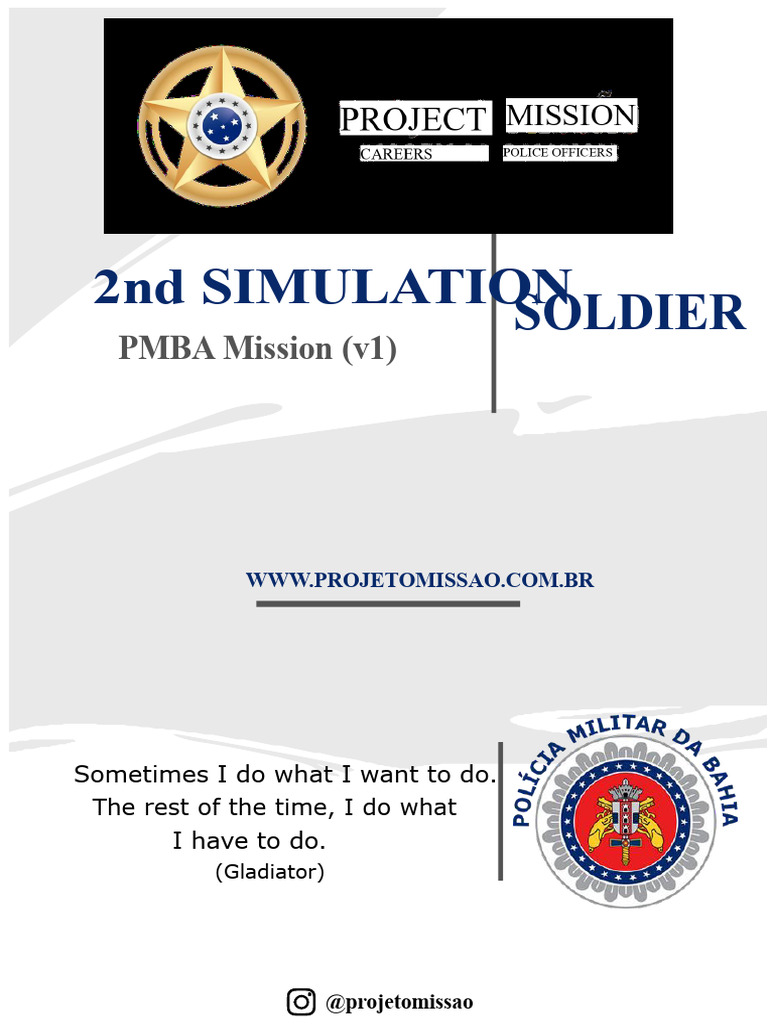 02 Simulated Mission Pmba V1 Soldier | PDF | Brazil | Cloud Computing