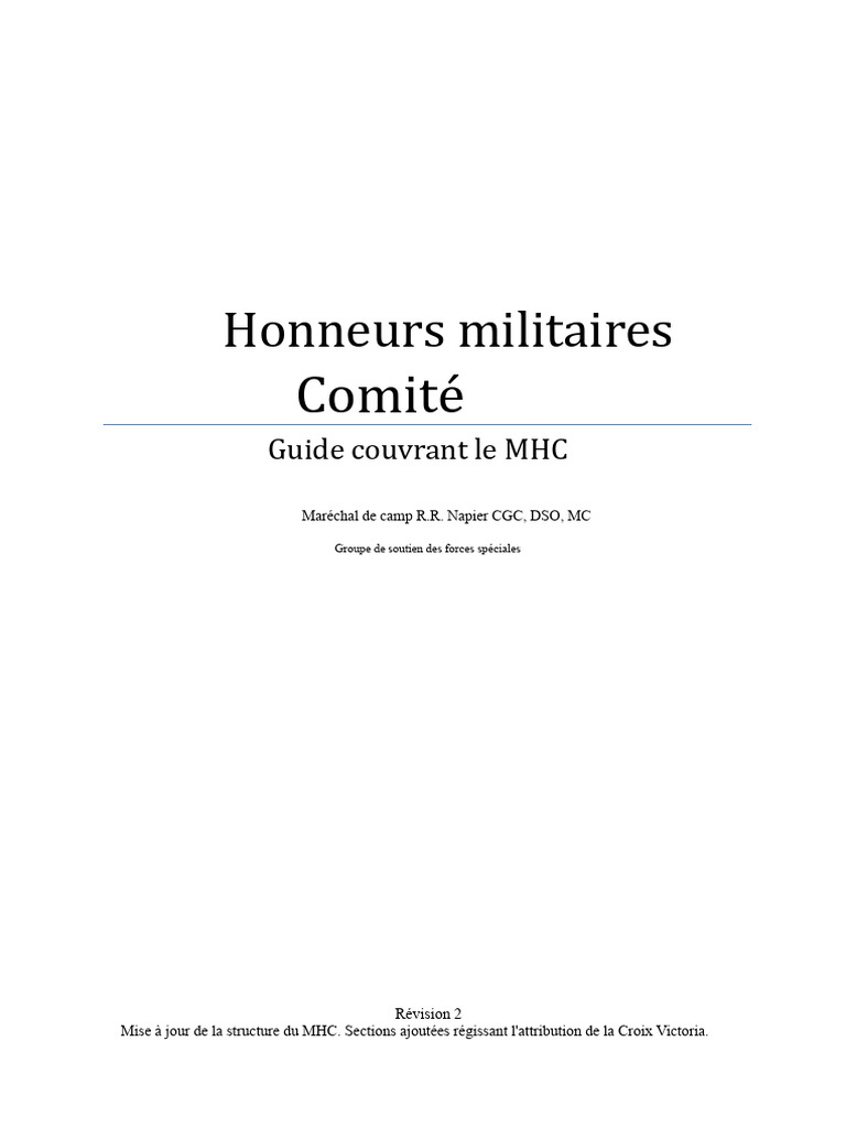 Guide des Honneurs Militaires et Attributions | PDF | Croix de Victoria ...