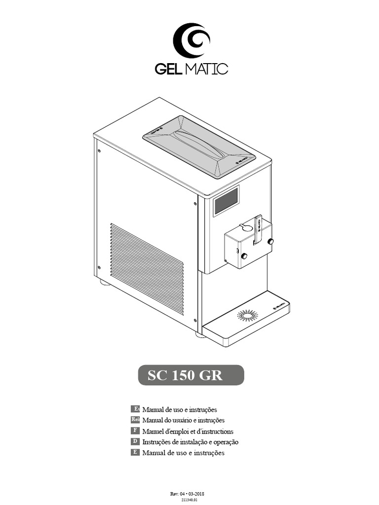 Manual de Instruções SC 150 GR | PDF | Máquinas | Temperatura