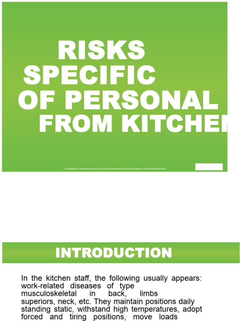 Kitchen Staff Occupational Risks & Safety | PDF | Fires | Water