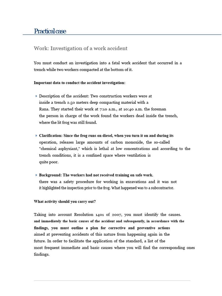 Practical Case No. 2 (1) | PDF | Hazards | Safety