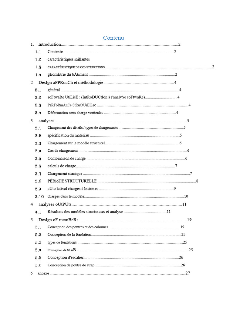 Analyse et Conception Structurale d'un Bâtiment | PDF | Résistance des ...