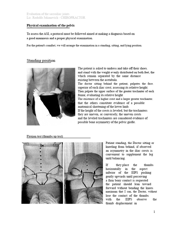 Sacroiliac Joint Evaluation Techniques | PDF | Pelvis | Anatomical ...