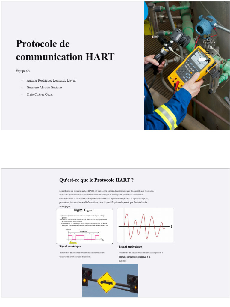 Protocole HART : Communication hybride efficace | PDF | Analogique ...