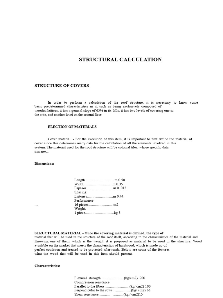Roof Structure Calculation Guide | PDF | Truss | Roof