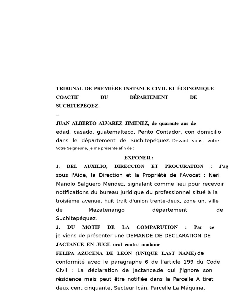 Demande de déclaration de jactance | PDF | Loi constitutionnelle ...