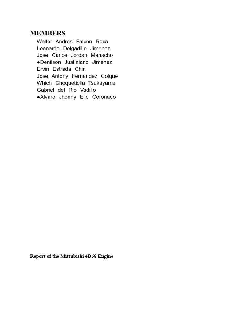 Disassembly of Mitsubishi 4D68 Engine | PDF | Screw | Vehicle Technology