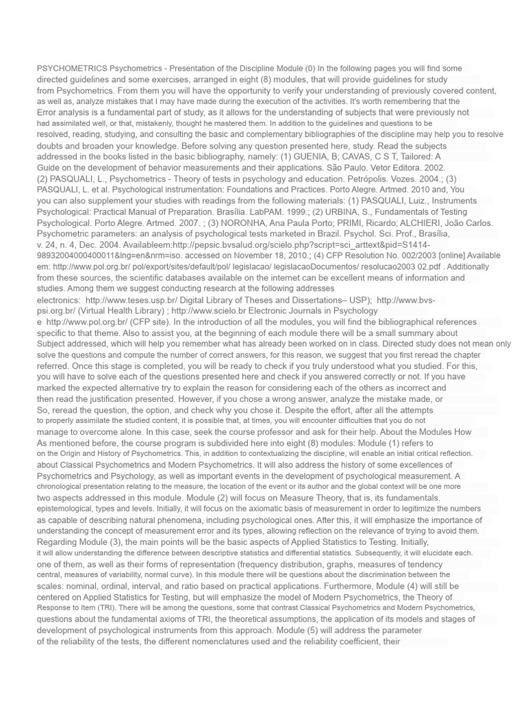 PSYCHOMETRY Psychometry | PDF | Psychometrics | Statistics