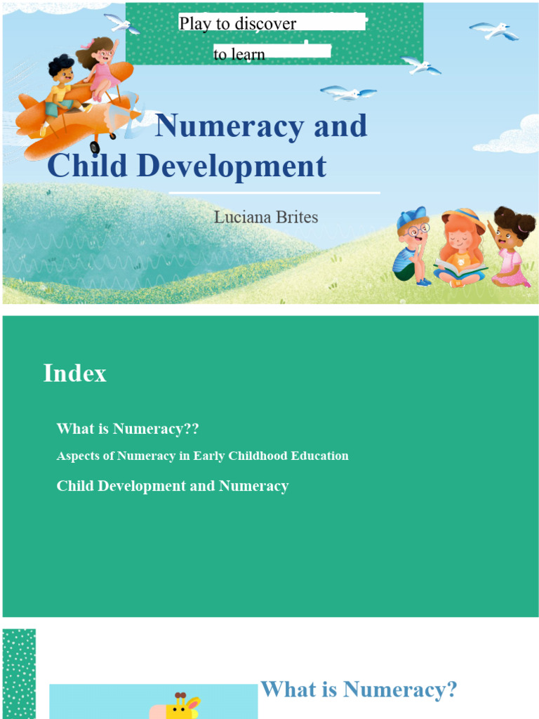 Numeracy Skills in Child Development | PDF | Shape | Child Development