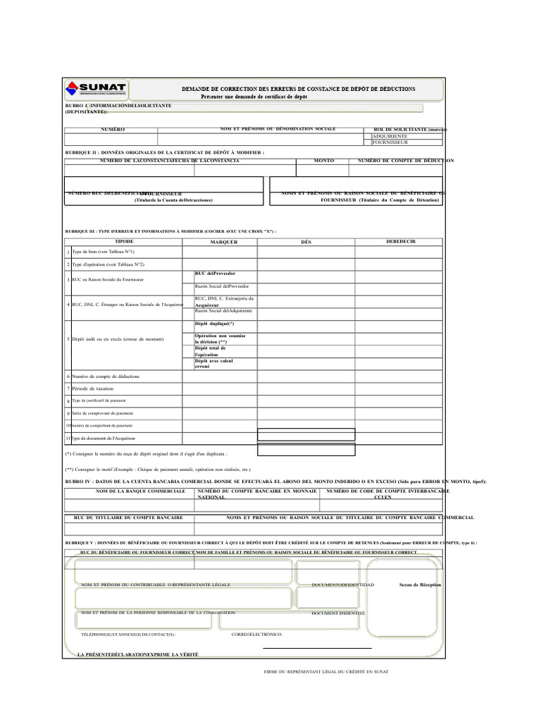 Demande de correction de dépôt fiscal | PDF | Banques | Compte bancaire