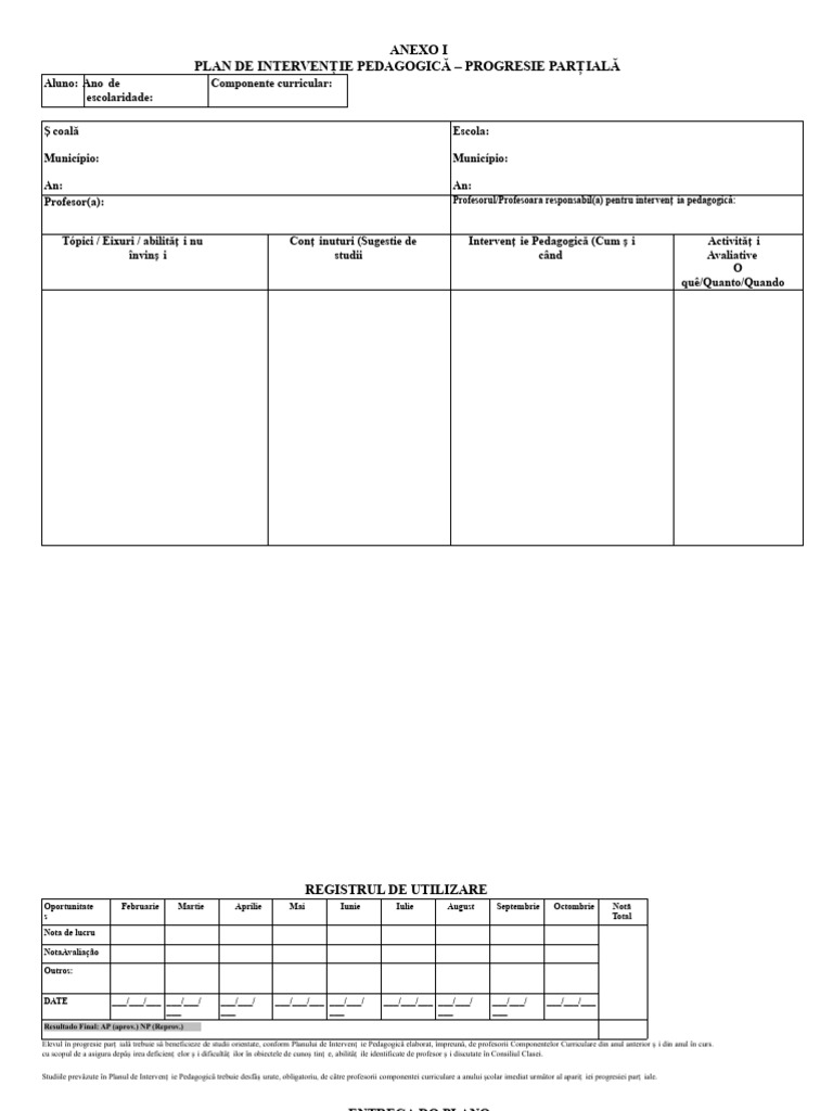 Plan de Studii - Progresie Parțială | PDF