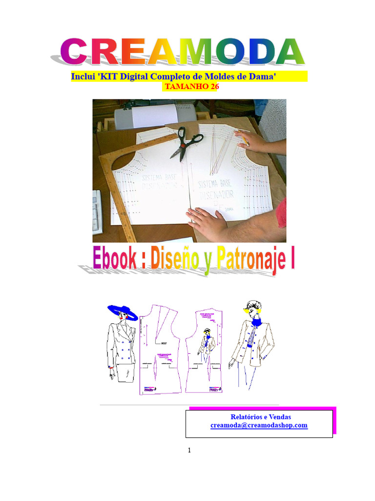 Kit Digital de Moldes para Moda Dama | PDF | Roupas | Têxteis