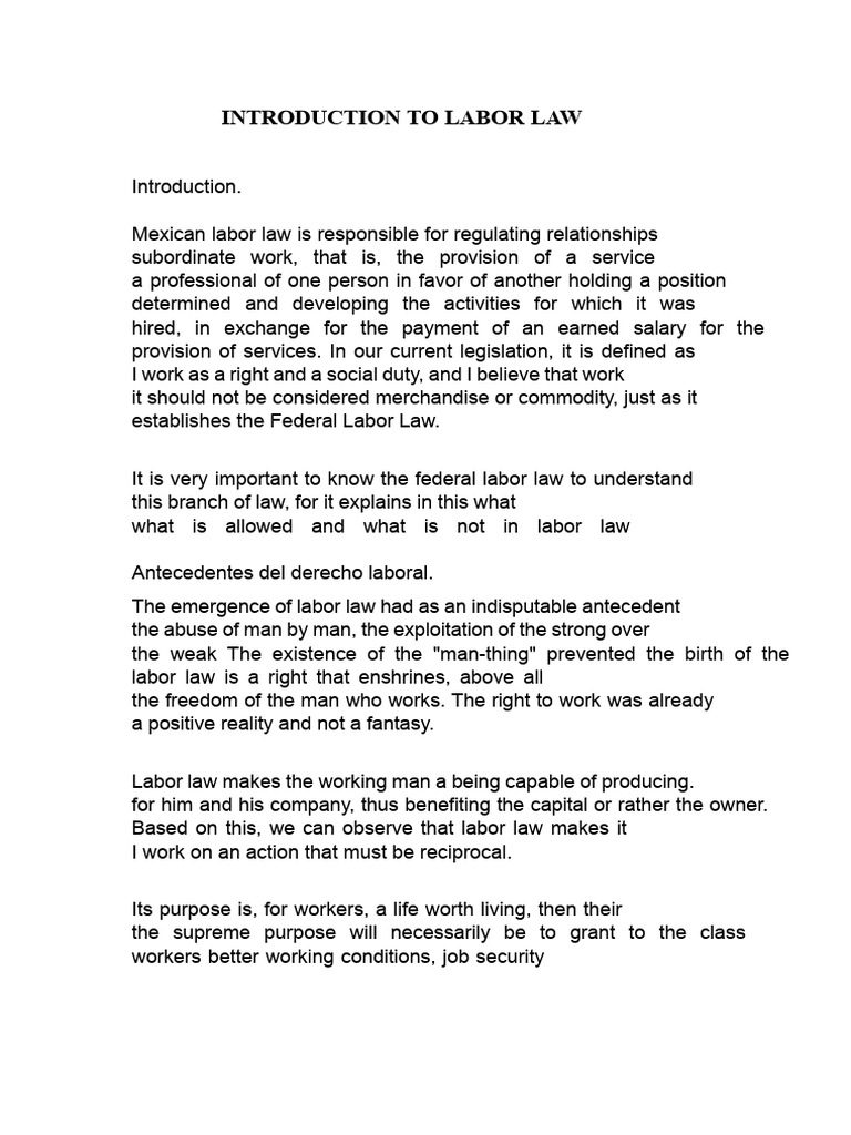 Overview of Mexican Labor Law | PDF | Labour Law | Strike Action