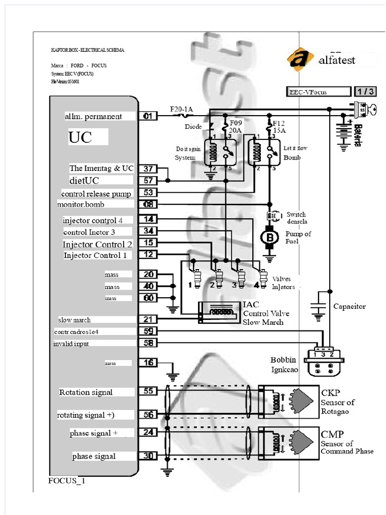 Ford Focus EEC V Electrical Schema | PDF | Relay | Electrical Components