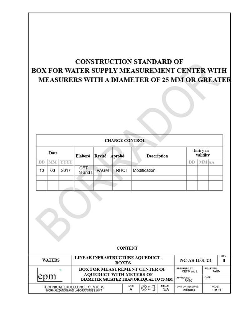 NC as IL01 24 Box for Water Supply Measurement Center with Meters of ...
