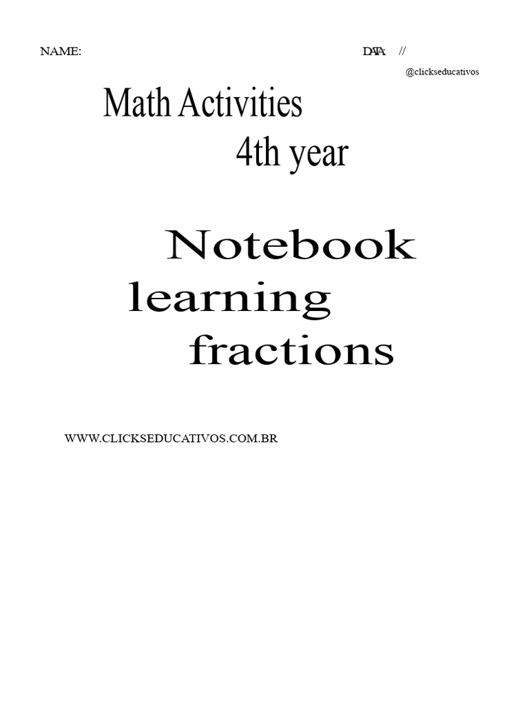 Notebook fractions | PDF | Algebra | Mathematical Concepts
