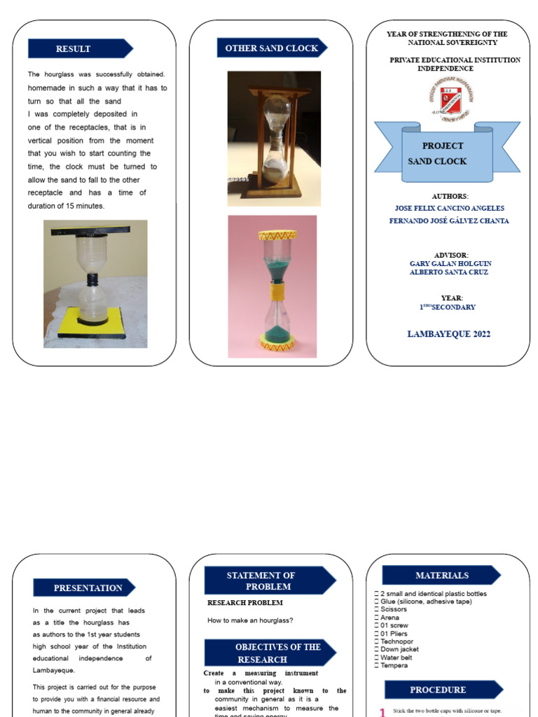 Triptych of The Sand Timer Project | PDF | Clock | Adhesive