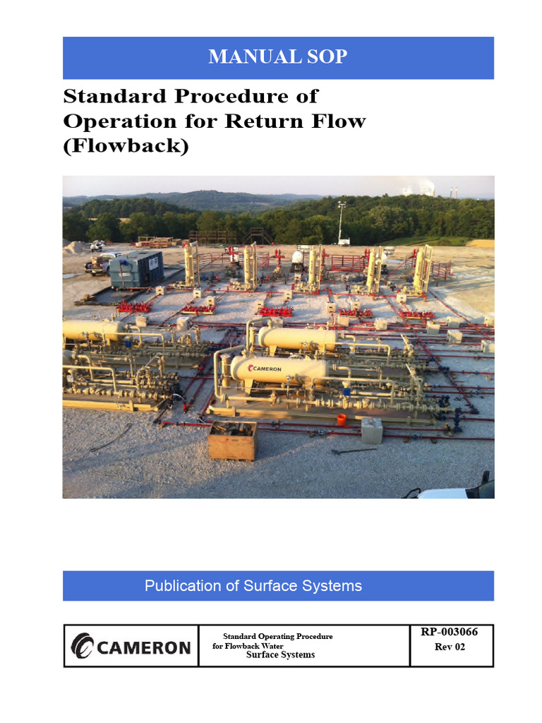 Flowback Water SOP Manual Rev 02 | PDF | Valve | Mechanical Engineering