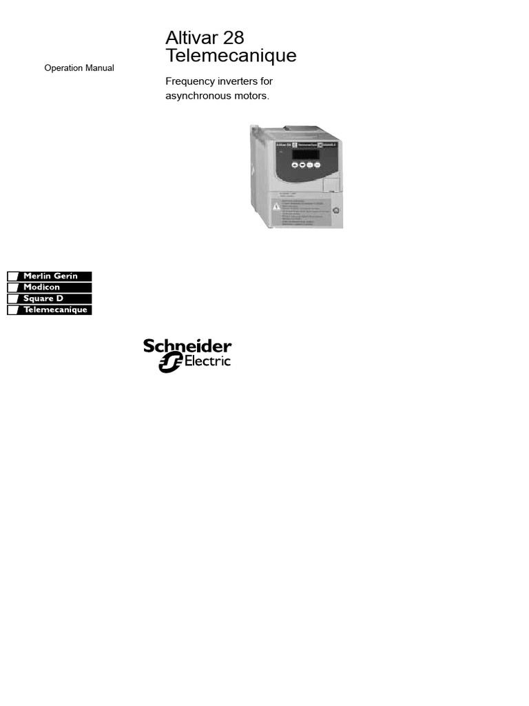 Altivar 28 Inverter Operation Manual | PDF | Power Inverter | Power Supply