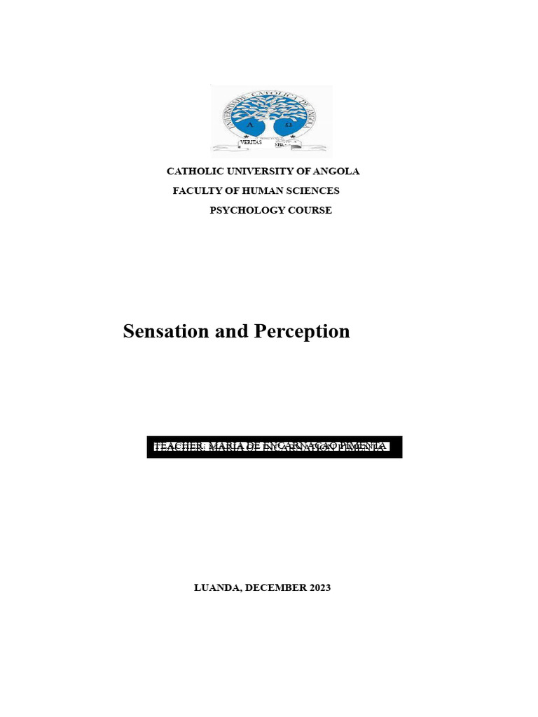 Sensation and Perception in Psychology | PDF | Taste | Senses