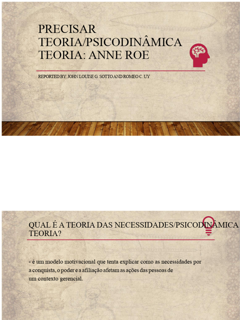 Teoria Psicodinâmica de Anne Roe | PDF | Amor | Science