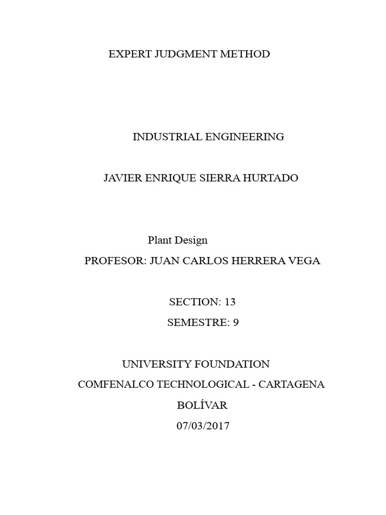 Expert Judgment Method in Research | PDF | Expert
