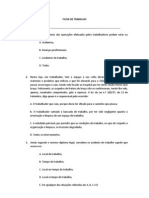 Ficha de Trabalho SHST Acidentes Doenças