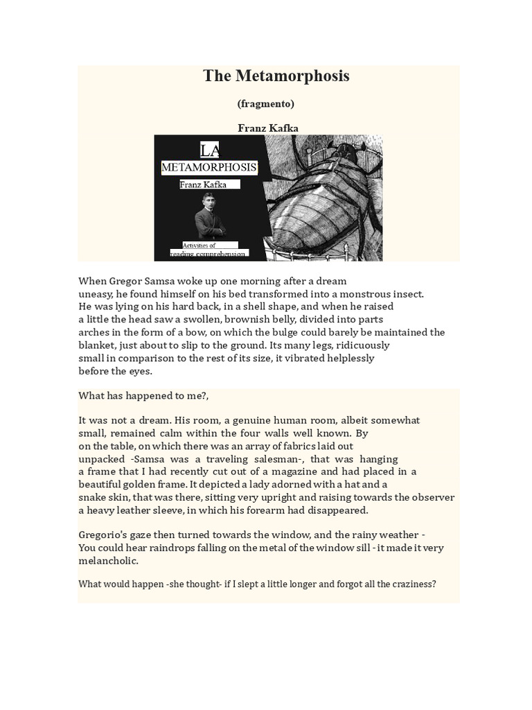 Gregor Samsa's Transformation Explained | PDF | The Metamorphosis