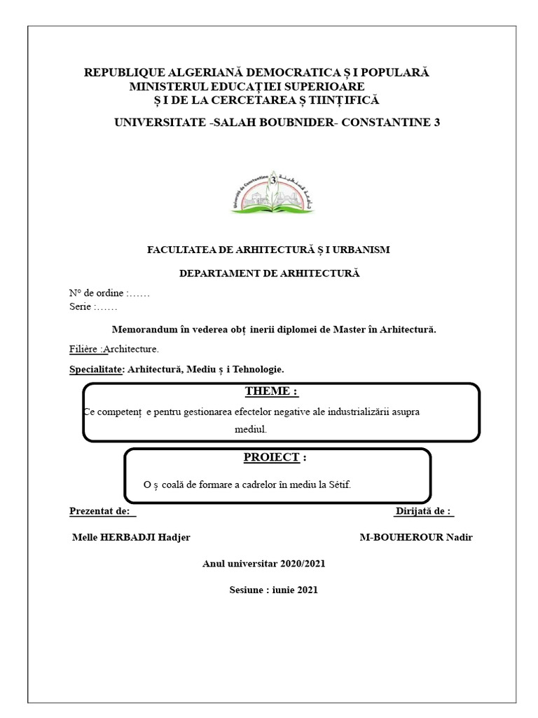 Hadjer Memorie Finală | PDF